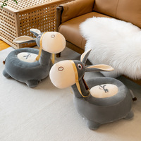 Nouveau Fauteuil en Peluche Chameau de Dessin Animé pour Enfants, Siège Canapé, Tabouret Animal, Pouf Paresseux, Jouet à Chevaucher pour la Décoration de la Chambre à Coucher et de la Salle de Jeux, Cadeau pour Enfants