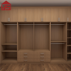 Fabricante Profesional de Armarios <span class=keywords><strong>Abiertos</strong></span> Minimalistas de Alta Calidad en Tono Madera Natural con Proceso de Contrachapado para Dormitorio - Product Image 2