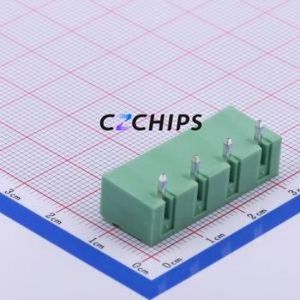 DB2ERC-7.62-4P-GN Plug-in Terminal Block Bent Lead Through Hole,P=7.62mm Board-to-Board / Socket - Closed 1x4P 7.62mm Green - Product Image 2