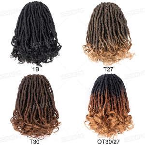 Mới đến 18in pháp Curl locs Crochet tóc Pre looped mềm locs xoăn kết thúc sóng locs Ombre màu Crochet phần mở rộng tóc - Product Image 5