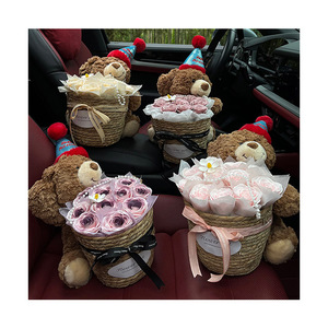 AM-SPC110 Ammy 11 <span class=keywords><strong>savon</strong></span> Rose fleur ours en peluche Bouquet éveil Rose <span class=keywords><strong>mariage</strong></span> fleurs décoration pour l'obtention du diplôme nouvel an mère - Product Image 1