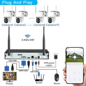 4MP 4CH WIFI An Ninh Gia Đình Hệ thống <span class=keywords><strong>camera</strong></span> CCTV 4 kênh PTZ tự động theo dõi <span class=keywords><strong>IP</strong></span> <span class=keywords><strong>NVR</strong></span> với pin năng lượng mặt trời Bộ giám sát âm thanh hai chiều - Product Image 5