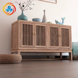 Nouveau meuble de rangement mural multifonctionnel en bois massif de style chinois, armoire à thé, meuble de rangement d'entrée, simple et moderne pour la maison - Product Image 2