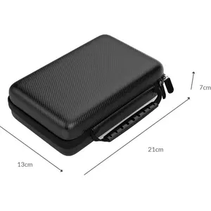 Custom Design Leather Zipper 2.5inch HDD Enclosure Case EVA Travel Carrying Hard Disk Case