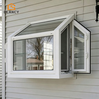 Fenêtre de jardin classique américaine pour cuisine, fenêtres en aluminium à rupture de pont thermique avec double vitrage trempé, baies vitrées
