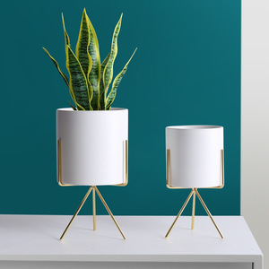 <span class=keywords><strong>Pot</strong></span> de fleur en céramique de style européen émaillé plateau de plantes vertes circulaire créatif utilisation de jardin intérieur ensemble de maison personnalisé simple - Product Image 5