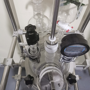 Reactor <span class=keywords><strong>de</strong></span> <span class=keywords><strong>Vidrio</strong></span> Encamisado <span class=keywords><strong>de</strong></span> 5L con Agitador <span class=keywords><strong>de</strong></span> Acero Inoxidable para una Mezcla Estable en Reacciones Químicas <span class=keywords><strong>de</strong></span> Laboratorio - Product Image 3