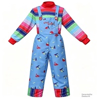 Costume Chucky Bestseller du film 'Child's Play' pour Halloween, tenue de cosplay unisexe en polyester pour enfants, saison 2