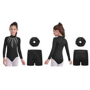 <span class=keywords><strong>Tenue</strong></span> <span class=keywords><strong>de</strong></span> danse pour filles : justaucorps avec short et bandeau pour la <span class=keywords><strong>gymnastique</strong></span>, le patinage artistique et les spectacles sur scène - Product Image 2