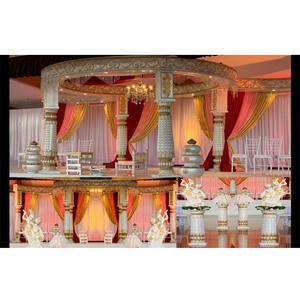 Mandap de Pilar de FRP para Bodas Indias, Mandap Tradicional Fiji de Fibra Tallada, Conjunto de Mandap de Fibra Tallada para Bodas Reales, Nueva York - Product Image 1