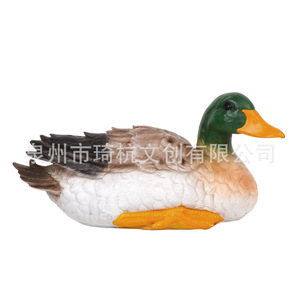 Sculptures de canards mallards en résine résistantes aux intempéries, ornements de jardin pour la décoration de bassin extérieur - Product Image 5