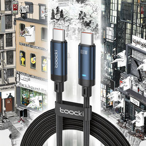 Câble de <span class=keywords><strong>charge</strong></span> LED super rapide 100W 1M, câble tressé en nylon, <span class=keywords><strong>charge</strong></span> rapide <span class=keywords><strong>multi</strong></span>-<span class=keywords><strong>USB</strong></span> 6A, téléphone portable - Product Image 3