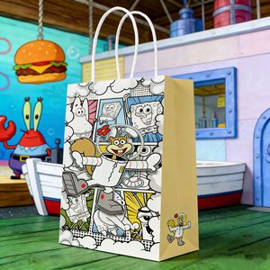 Bolsas de Regalo de Papel con Diseño de <span class=keywords><strong>Bob</strong></span> <span class=keywords><strong>Esponja</strong></span>, Personaje de Dibujos Animados, para Fiestas de Cumpleaños Infantiles - Product Image 5