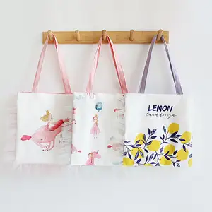 High quality hot sale reusable custom logo printed fashion mini canvas tote bag