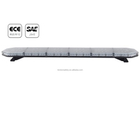 Barre lumineuse LED d'urgence homologuée ECE R65 EMC R10 de 1403 mm (55 pouces) avec réflecteur 4D et modules LED Roman TBD7301 pour camion