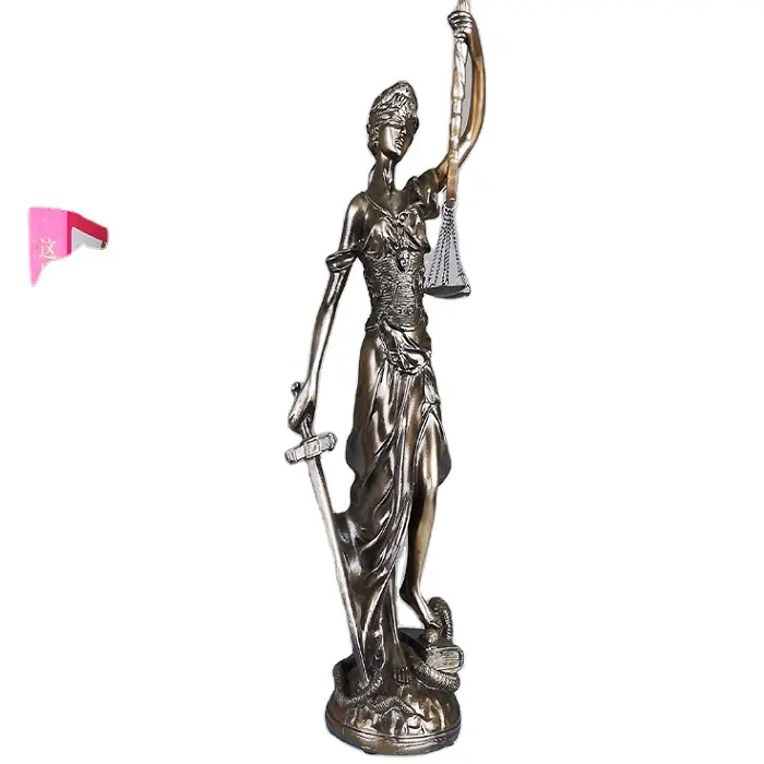 Estatua de bronce con diseño de diosa de la justicia, escultura de lujo con diseño de diosa de la justicia griega, estatua de bronce para decoración interior, para mobiliario y recuerdo, 2021