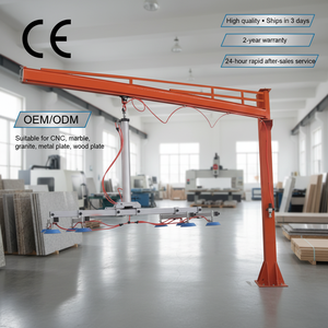 New Workshop Electric Jib <strong>Crane</strong> 100kg Capacity Five Meter Arm 270 Rotation Customized Lifting Device For Steel Plate Transfer - Product Image 4