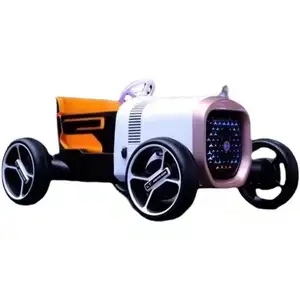 Children's Electric Science Fiction Four-wheel Car Can Sit Double Car Can Remote Control With Music Male And Female Baby Toy Car