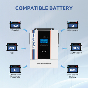 מחיר מפעל 1200W 12V ממיר סולארי היברידי חד-סטרינגי 208V-240V גל סינוס טהור לשימוש ביתי 90% יעילות - Product Image 3