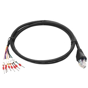 Cabo de Rede <span class=keywords><strong>RJ45</strong></span> para Terminal RS485, Cabo de Porta de Rede com 8 Fios, Conversor de Frequência com Cabeça de Cristal, Cabo de Rede com Porta 232 - Product Image 1