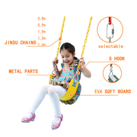 FDFIT – siège pivotant suspendu en plastique EVA, avec chaîne, ensemble de balançoire souple, accessoires pour enfants