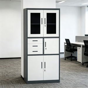 Modern Design <b>Small</b> 2-<b>Drawer</b> Key Lock Metal Filing Cabinet Sliding Doors Foldable Bedroom Workshop Warehouse Commercial - Product Image 1