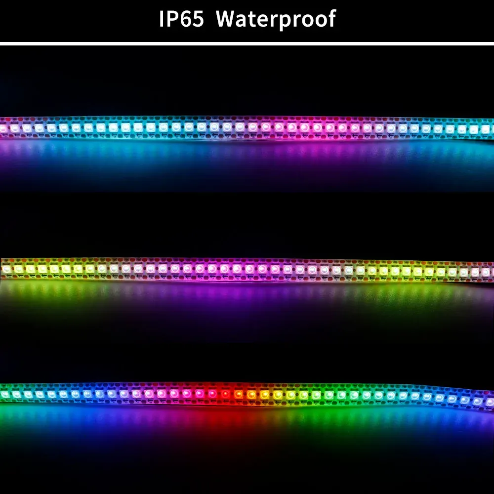 White Black PCB IP30 65 67 WS2815 12V 60 72 96 144 Leds Per Meter RGB Individually Addressable Magic Dream Color Led Pixel Strip