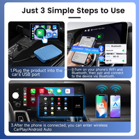 Adaptador Carlinkit con Pantalla Dividida Sm6350 Android 15 Carplay, 8 GB de ROM, 128 GB de RAM, 512 GB Tbox Ultra Video TV, Video 5G Inalámbrico, Car Play Auto