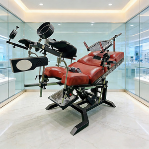 Sedia Elettrica Multifunzionale per Coppie, Sedia dell'Amore in Acacia, Telaio per Separazione Forzata delle Gambe, Sedia Fissa per Costrizione BDSM - Product Image 4