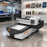 Harga Printer UV LED Flatbed Qinyu Cmyk Wide Format 6090 60*90