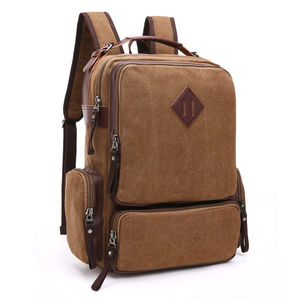 European American Style Large Capacity Practical <b>Computer</b> Backpack Vertical Square Travel Canvas <b>Bag</b> Student School <b>Bag</b> - Product Image 4