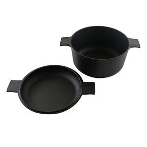 Casseroles de four néerlandais, Double face, <span class=keywords><strong>en</strong></span> <span class=keywords><strong>fonte</strong></span> brute assaisonnée, four néerlandais - Product Image 6