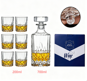 <span class=keywords><strong>Carafe</strong></span> à whisky personnalisée en cristal avec gravure de nom pour bourbon, scotch, spiritueux – Forme carrée – Idéale pour bar à domicile – Vente en gros – Cadeau - Product Image 2