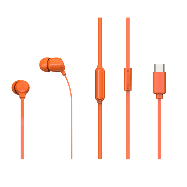 Hot Selling Wired In-Ear Earbuds Microphone Type-C Interface Good Sound Quality Calling/Music Customizable Colors 1.2m Cord
