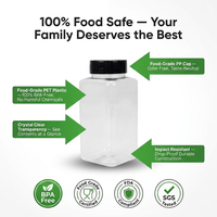 Bouteilles d'emballage pour épices et sel de 500 ml, flacons à assaisonnement, salières, bouteilles en plastique de qualité alimentaire de différentes capacités