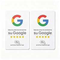 Cartes NFC Google Review en PVC personnalisées pour affichage sur table et réseaux sociaux