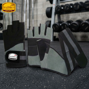 Gants de fitness unisexes Saibro à demi-doigts, en maille, avec sangle de poignet réglable, pour la musculation - Product Image 3
