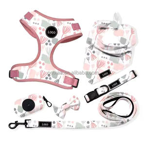 2025 productos para mascotas, los más vendidos, accesorios personalizados para caminar para perros, conjunto de <span class=keywords><strong>collar</strong></span> y correa de arnés para perros personalizados para suministros para mascotas - Product Image 2
