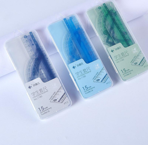 15cm straight drawing ruler plastic ruler set high quality clear colorful scale ruler for kids