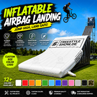 NAIRBAG Fmx Rampe gonflable d'airbag d'atterrissage pour moto 14x6x3.5m / 46x20x12ft Freestyle Stunt Mtb Bmx Blow up Bicycle Big Airbag