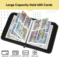 Album de collection de cartes à collectionner de sport Pokémon en PU personnalisé, 400 cartes, 4 pochettes, porte-cartes de jeu avec 50 pochettes amovibles