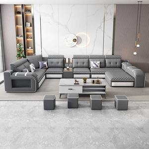 Sofá Modular de Tela Seccional para Sala de Estar, Combinación Simple y Moderna para Apartamentos Grandes, Sofá de Esquina de 7 Plazas - Product Image 3