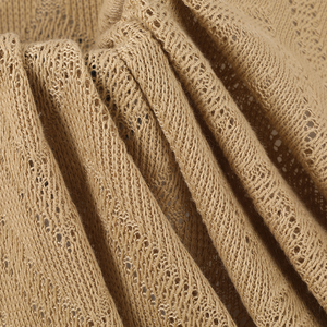 Vente en gros 330gsm polyester couleur unie laine aiguille grossière tissu texture tissu extensible femmes pull châle tissu - Product Image 3