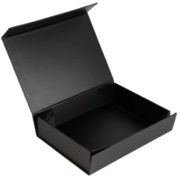 Boîte cadeau en carton noir personnalisée en gros, surface mate, emballage rigide élégant, adapté à l'emballage de cadeaux d'affaires