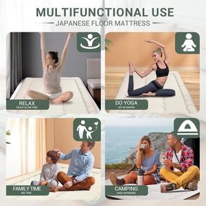 Tatami-Matratzen auflage im japanischen Stil Faltbares Roll-Up-Bett für die Verwendung mit mehreren Szenarien wie <span class=keywords><strong>Camping</strong></span>-Gästezimmer - Product Image 5