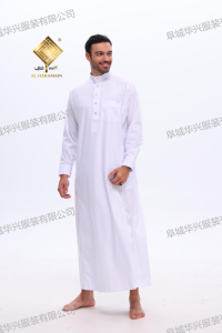 Al haramain เสื้อคลุมแบบดั้งเดิมของผู้ชาย, อาบายาแขนยาวอิสลามซาอุดิอาระเบียไซด์ไร้รอยต่อขายส่งมุสลิม - Product Image 3