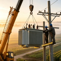Transformateur de distribution triphasé immergé dans l'huile pour usage agricole et parcs industriels, 30 kVA, 63 kVA, 80 kVA, 125 kVA, 6 kV, 10 kV