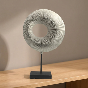 48.5cm H X 10cm W X 30.5cm L Modern Aluminium <b>Figure</b> Sculpture Handmade Eco-Friendly Tabletop Art Decor for Home Office - Product Image 2