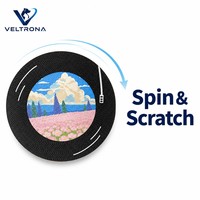 Grattoir pour chat rotatif à 360 degrés en forme de disque vinyle avec base tournante pour chats