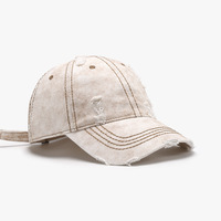 Gorras de Béisbol de 6 Paneles Unisex, Estilo Desgastado, con Logotipo Personalizado
